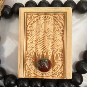 Great Outdoors Playing Cards with Crystal Marble Accent